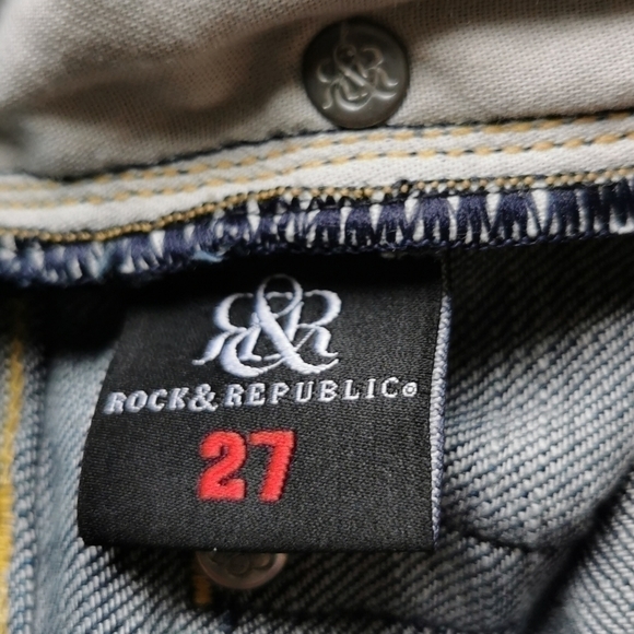 ROCK & Republic Kasandra Jeans Gold Stitching 27 - Picture 11 of 13